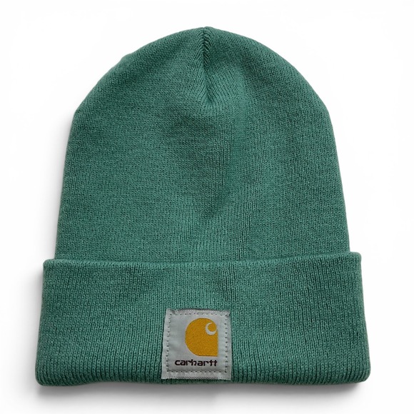 Carhartt Other - Carhartt Green Watch Hat Beanie Unisex OSFA A18‎ Rib Knit Logo Patch USA Made